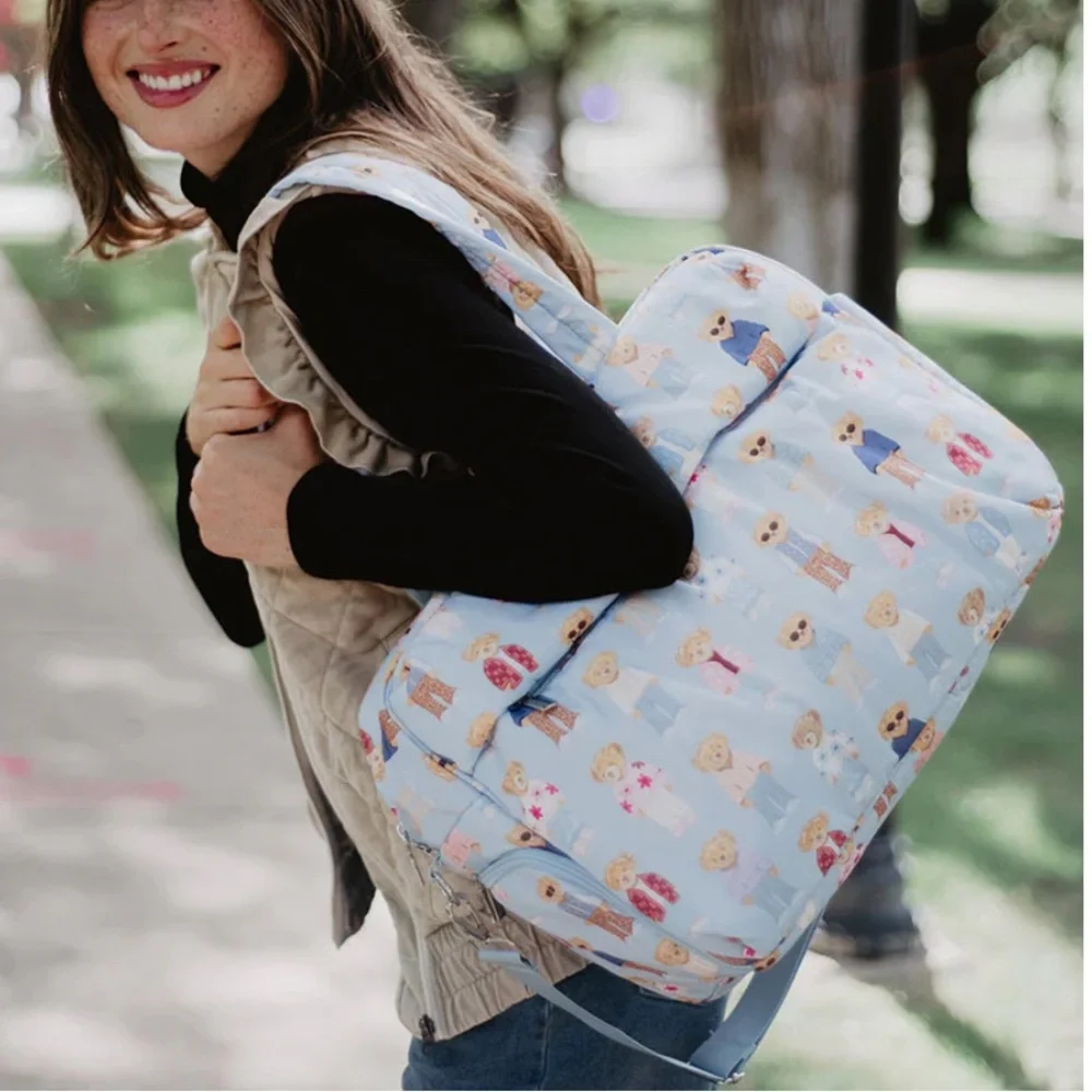 Katydid Light Blue TEDDY BEARS 🧸 DUFFLE WOMEN'S WEEKENDER BAG